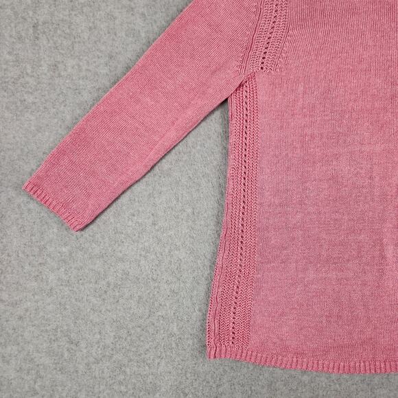 Talbots Sweater Womens Size Medium 100% Linen Pink - Picture 6 of 14